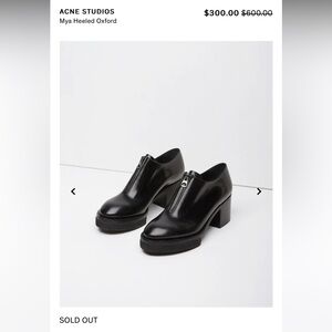 Acne Studios Mya Heeled Oxfords with Zipper